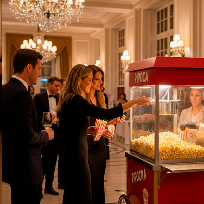 Foto Carrinho de Pipoca de Cinema Vermelho