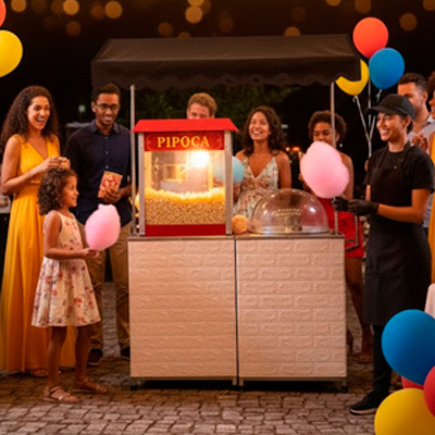 Foto Barraquinha de Pipoca e Algodao Doce - Festa Aniversário