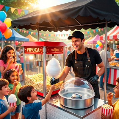 Foto Barraquinha de Pipoca e Algodao Doce - Festa Aniversário