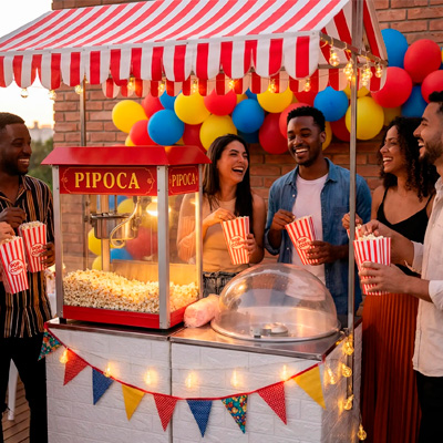 Foto Barraquinha de Pipoca e Algodao Doce - Festa Aniversário
