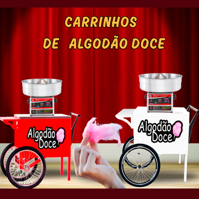 Foto Carrinho de Algodao Doce Branco