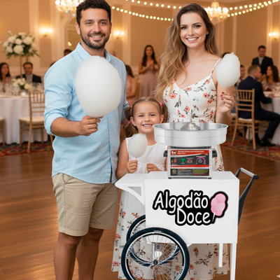 Foto Carrinho de Algodao Doce Vermelho